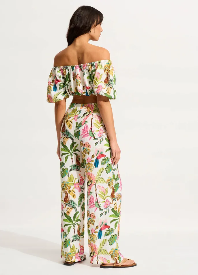 Seafolly Tropica OffShoulder Top 8211 Ecru Women Tops Seafolly Tropica OffShoulder Top 8211 Ecru Women Tops