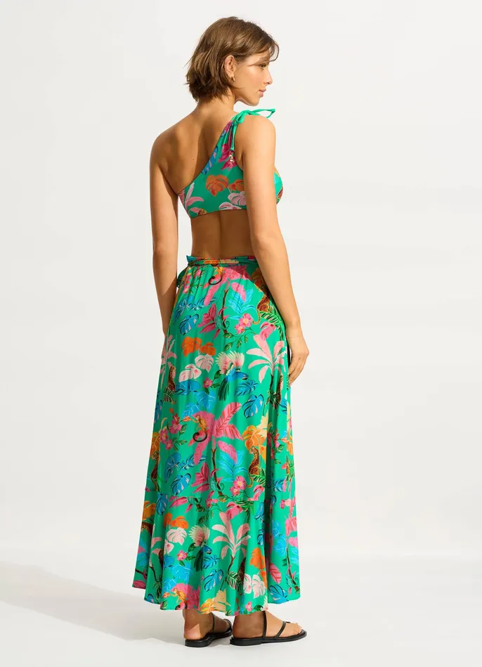 Seafolly Tropica Wrap Skirt 8211 Jade Women Skirts and Sarongs Seafolly Tropica Wrap Skirt 8211 Jade Women Skirts and Sarongs