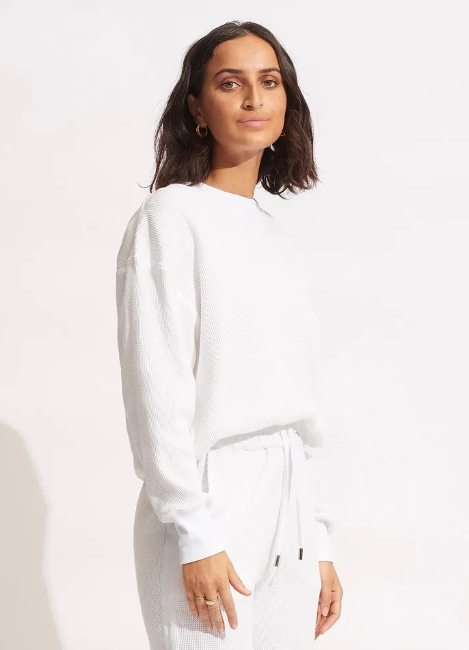 Seafolly Waffle Sweat Top 8211 White Women Tops