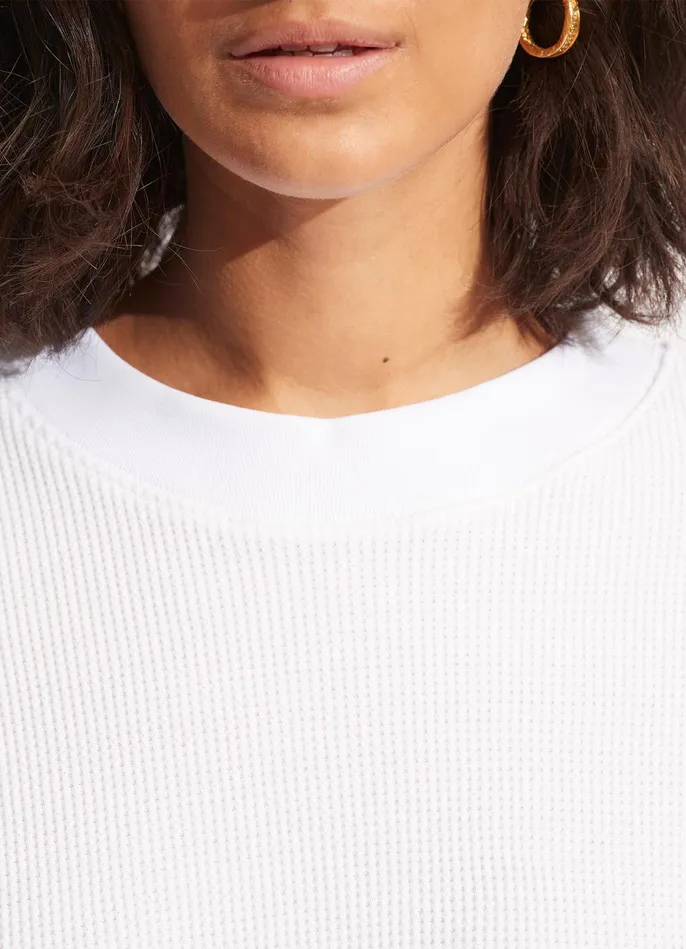 Seafolly Waffle Sweat Top 8211 White Women Tops