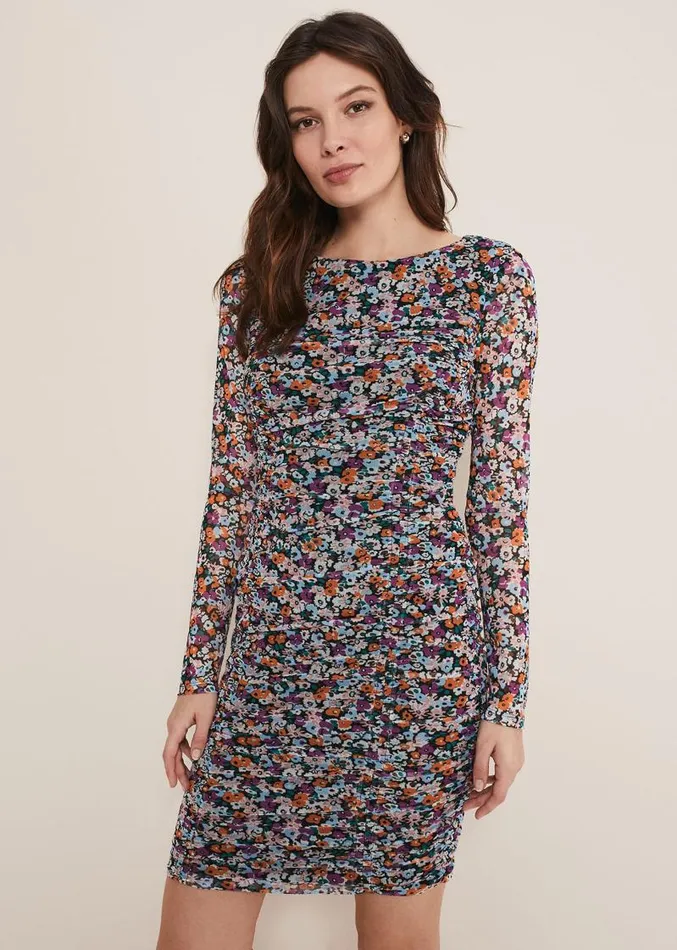 Serena Jersey Floral Midi Dress Multicoloured Women Phase Eight Dresses