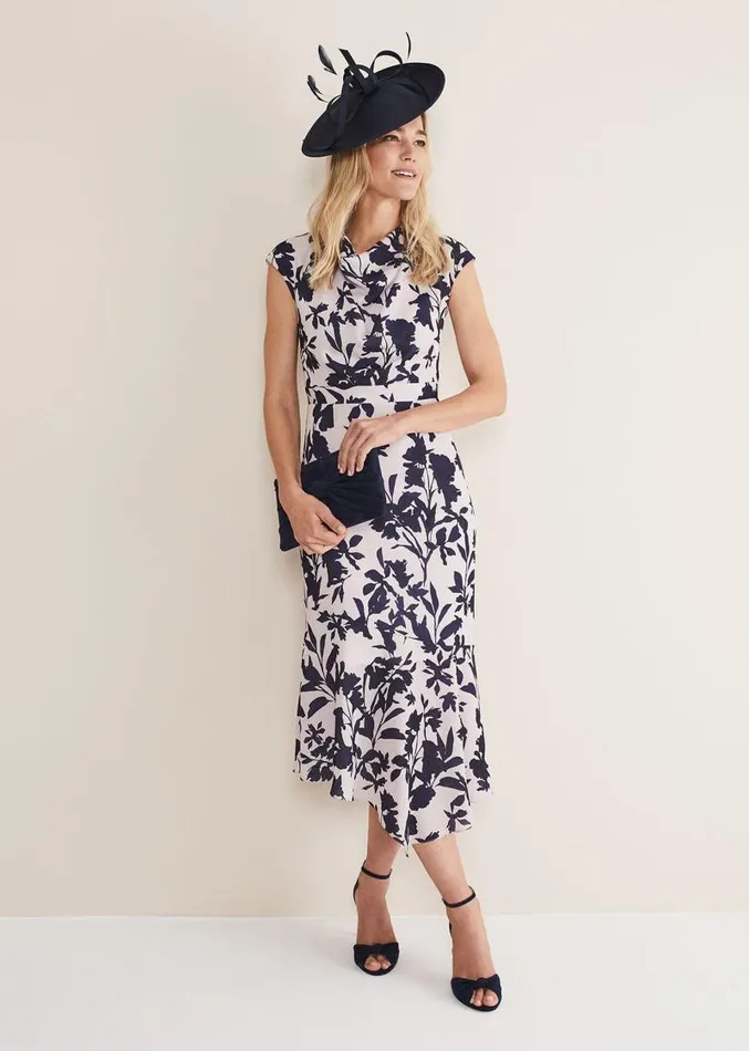 Shantung Oval Disc Fascinator Navy Women Phase Eight Fascinators and Hats