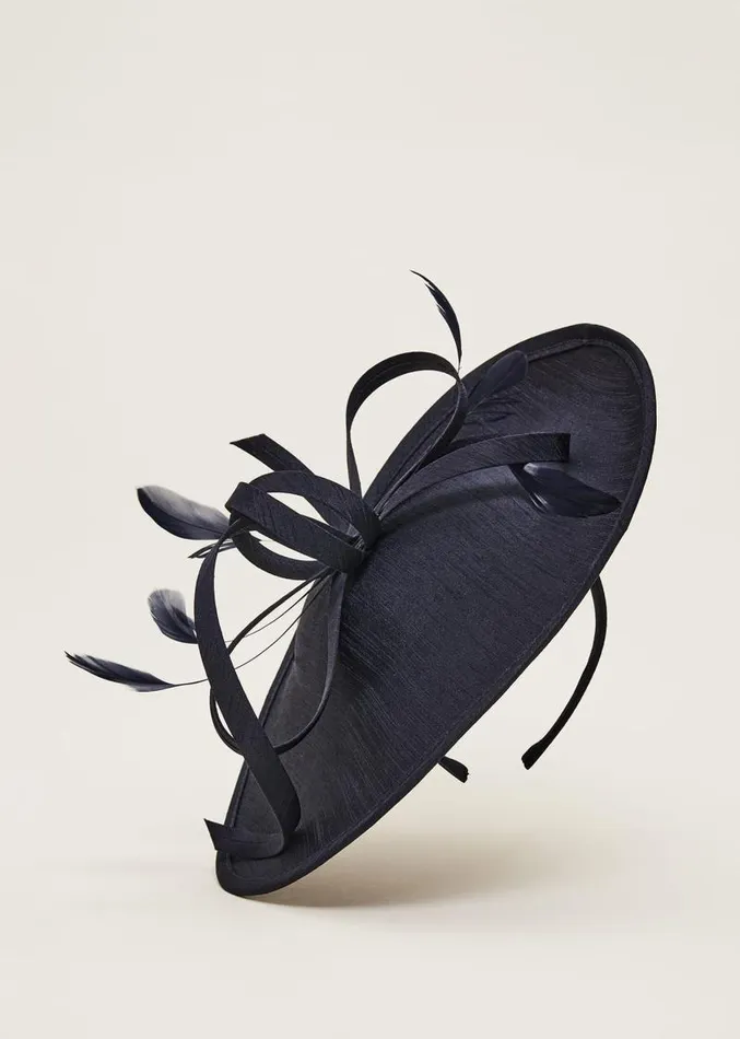 Shantung Oval Disc Fascinator Navy Women Phase Eight Fascinators and Hats
