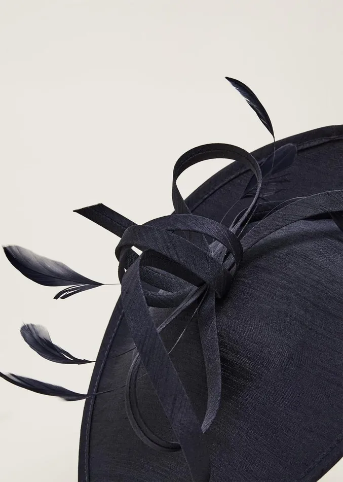 Shantung Oval Disc Fascinator Navy Women Phase Eight Fascinators and Hats
