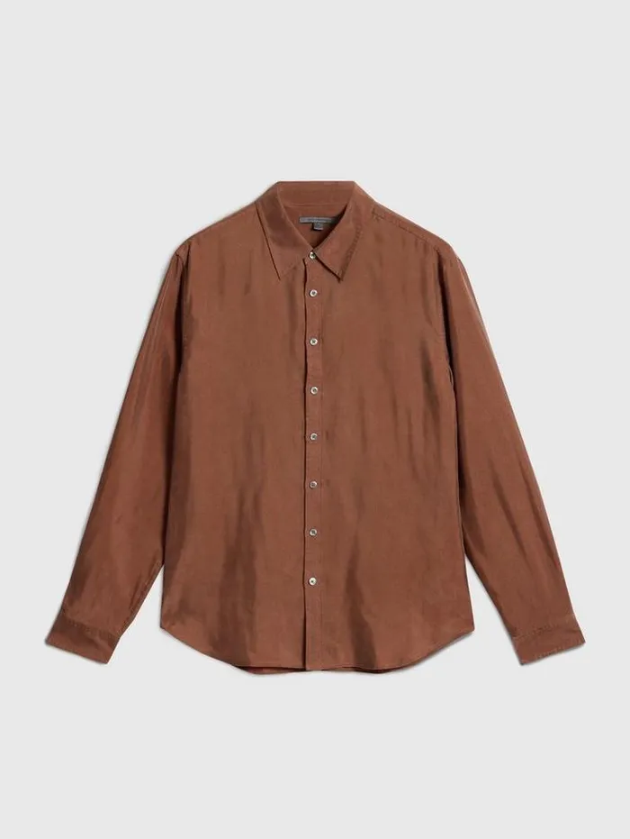 Shirts Men John Varvatos MARTIN SHIRT Hazelnut