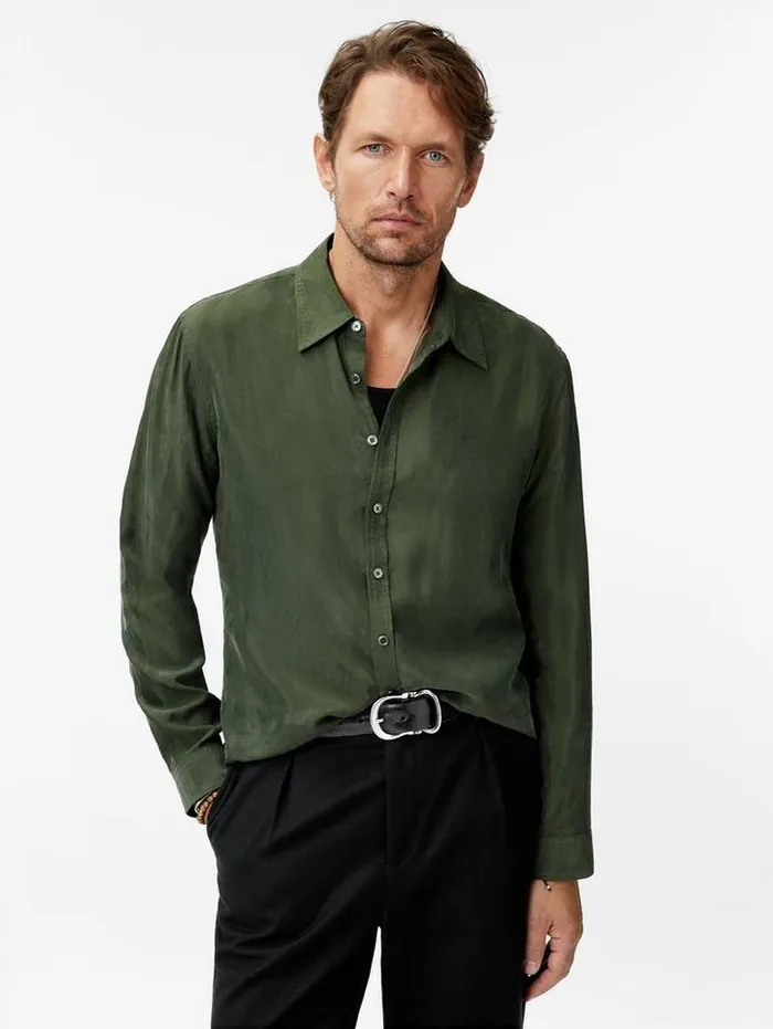 Shirts Men John Varvatos MARTIN SHIRT Hazelnut