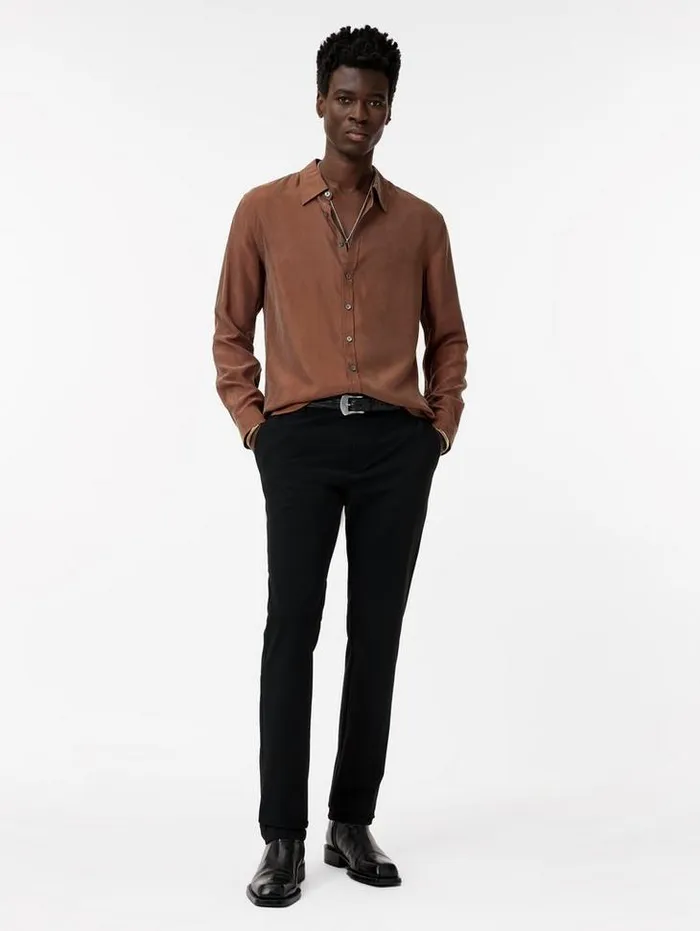 Shirts Men John Varvatos MARTIN SHIRT Hazelnut