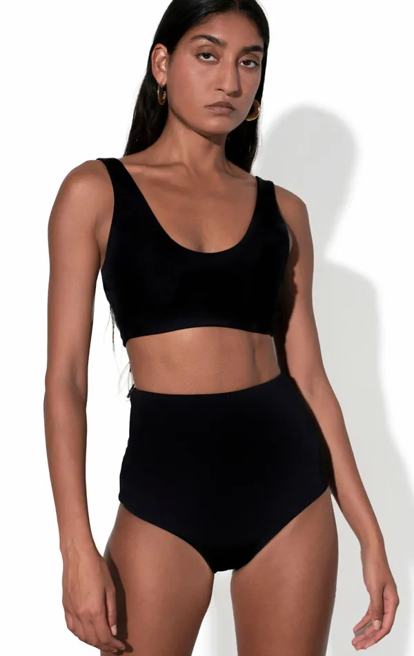 Shop Core Collection Mara Hoffman Lydia Bikini Bottom Black Shop Core Collection Mara Hoffman Lydia Bikini Bottom Black