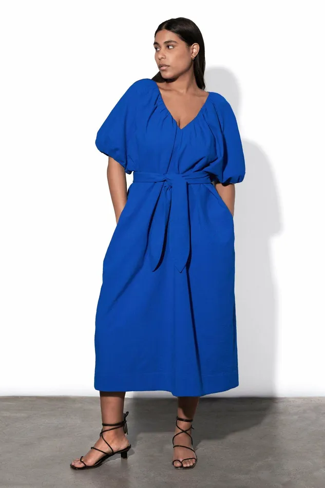 Shop Extended Sizes Mara Hoffman Extended Alora Dress Blue Shop Extended Sizes Mara Hoffman Extended Alora Dress Blue
