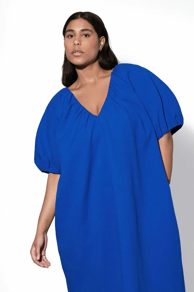 Shop Extended Sizes Mara Hoffman Extended Alora Dress Blue Shop Extended Sizes Mara Hoffman Extended Alora Dress Blue