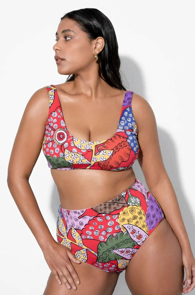 Shop Extended Sizes Mara Hoffman Extended Lira Bikini Top Red Shop Extended Sizes Mara Hoffman Extended Lira Bikini Top Red