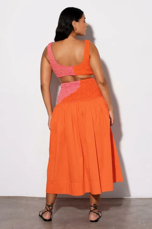 Shop Skirts Mara Hoffman Nicole Skirt Orange Shop Skirts Mara Hoffman Nicole Skirt Orange