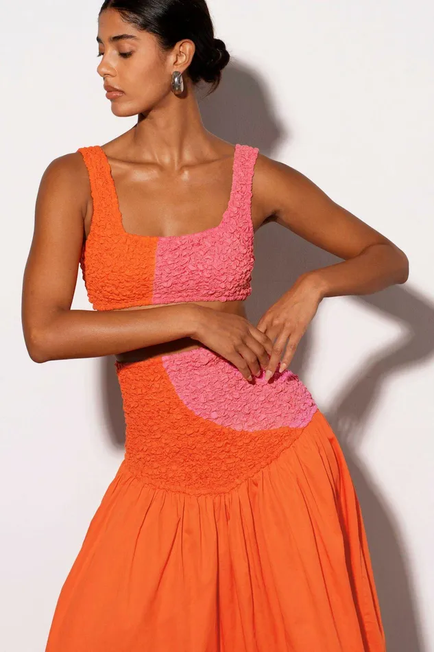 Shop Skirts Mara Hoffman Nicole Skirt Orange Shop Skirts Mara Hoffman Nicole Skirt Orange