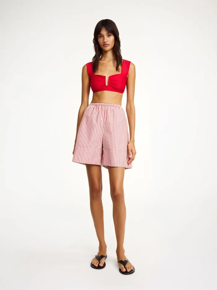 Shorts Women By Malene Birger Siona Shorts Red White Stripes