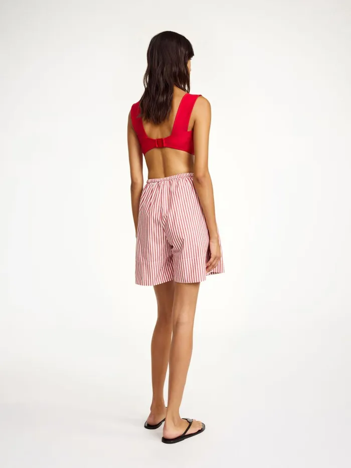 Shorts Women By Malene Birger Siona Shorts Red White Stripes