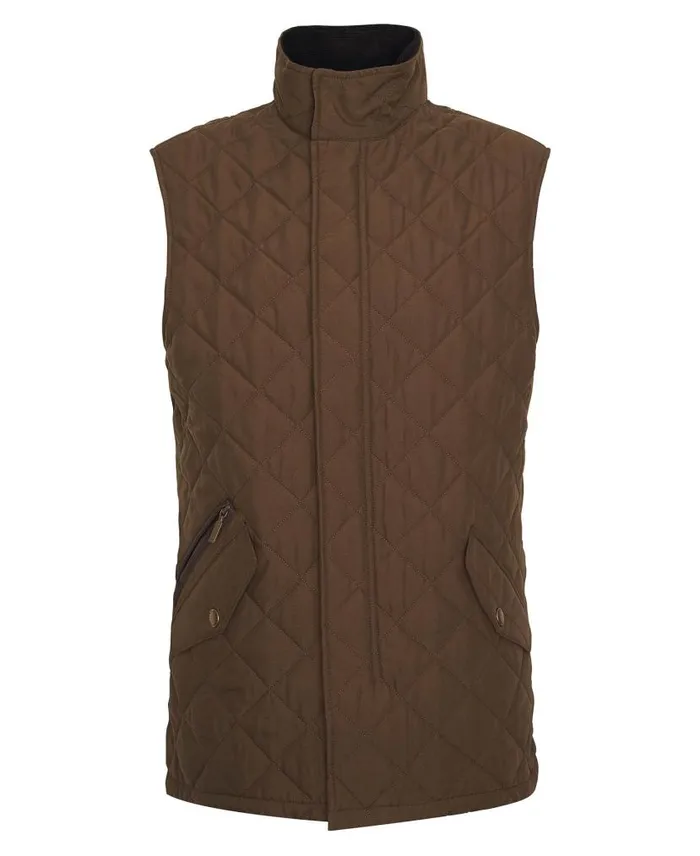Shoveler Gilet Dk Olive Men Barbour Gilets and Liners