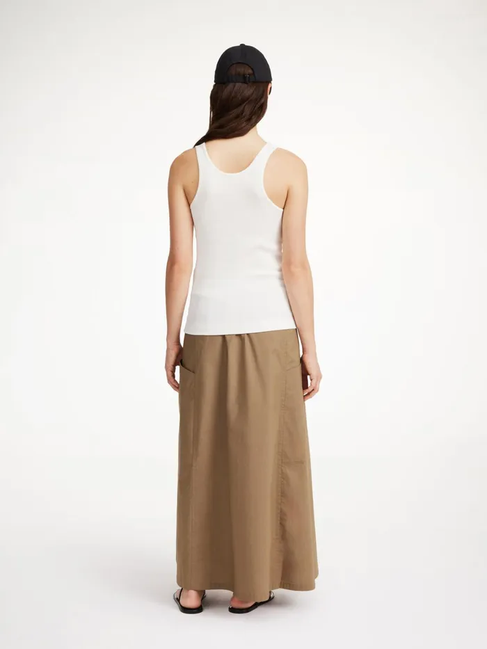 Skirts Women By Malene Birger Catterine Organic Cotton Maxi Skirt Shitake