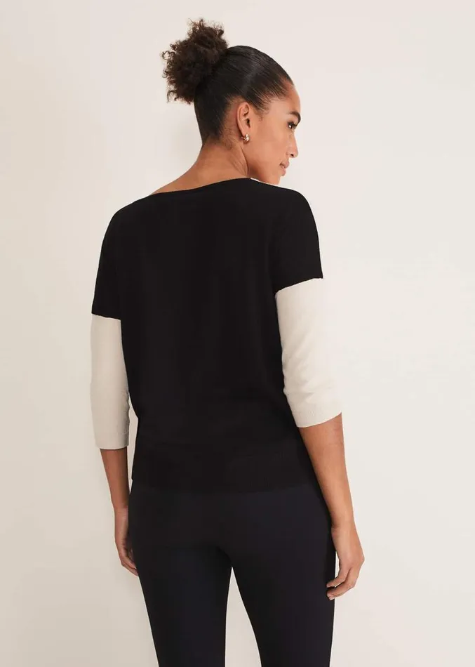 Skylar Colourblock Knit Blackstone Women Phase Eight Knitwear