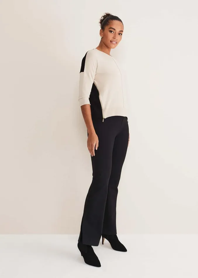 Skylar Colourblock Knit Blackstone Women Phase Eight Knitwear