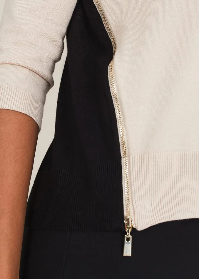 Skylar Colourblock Knit Blackstone Women Phase Eight Knitwear