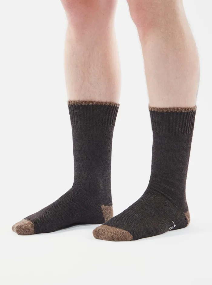 Socks Men Universal Works Universal Works Alpaca Sock In Charcoal Alpaca Wool
