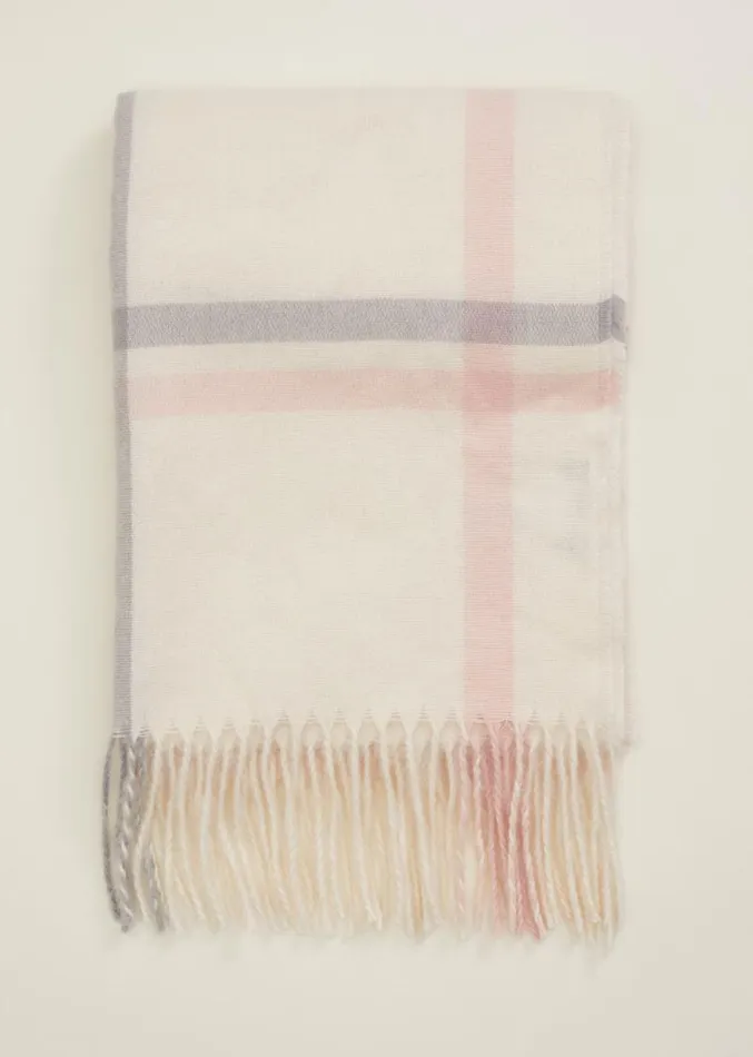 Sollie Check Scarf Ivory Women Phase Eight Scarves