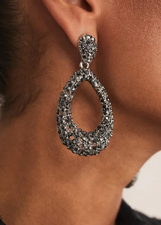 Sparkle Teardrop Earring Silver Women Phase Eight Jewellery