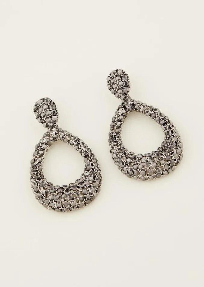 Sparkle Teardrop Earring Silver Women Phase Eight Jewellery