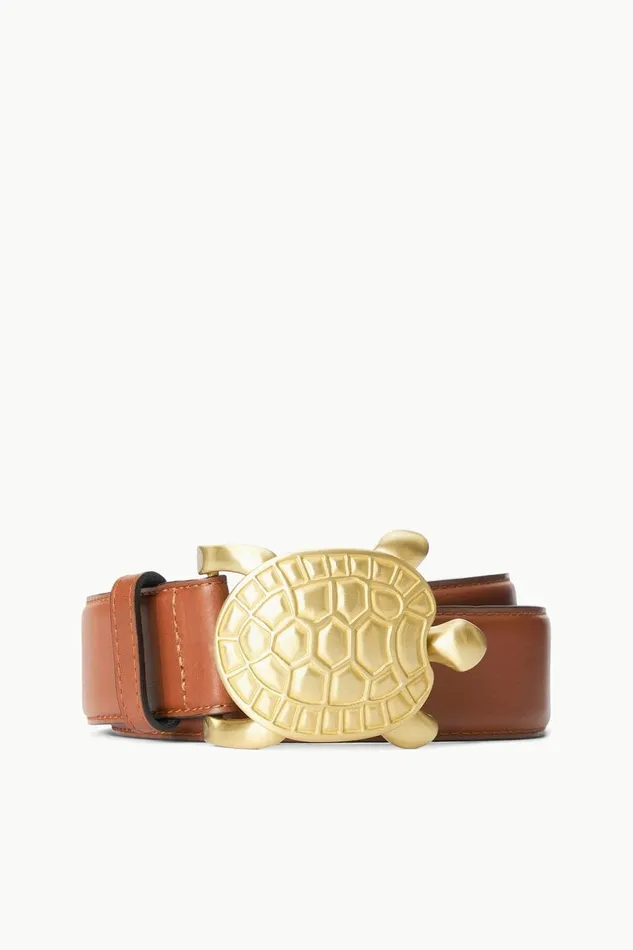 STAUD Belts Women STAUD TURTLE BELT TAN