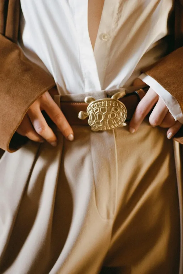 STAUD Belts Women STAUD TURTLE BELT TAN STAUD Belts Women STAUD TURTLE BELT TAN
