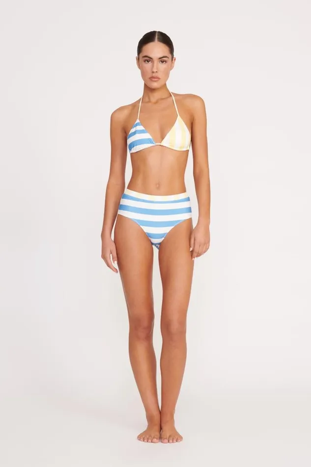 STAUD Bikinis Women STAUD ALEXIS TRIANGLE TOP BUTTERCUP SEASHORE STRIPE STAUD Bikinis Women STAUD ALEXIS TRIANGLE TOP BUTTERCUP SEASHORE STRIPE