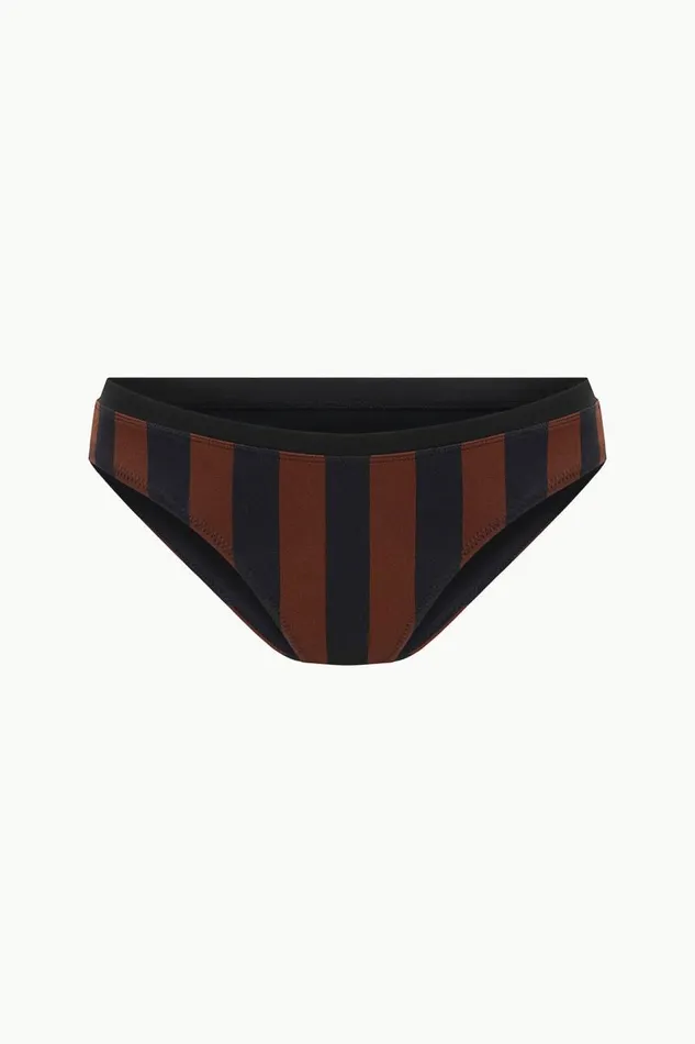 STAUD Bikinis Women STAUD GEMMA BIKINI BOTTOM BLACK TAN SEASHORE STRIPE STAUD Bikinis Women STAUD GEMMA BIKINI BOTTOM BLACK TAN SEASHORE STRIPE