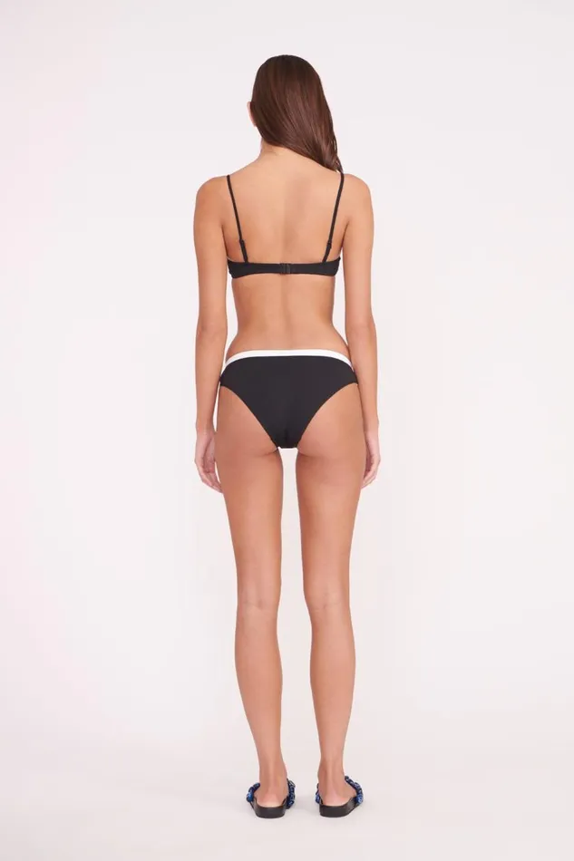 STAUD Bikinis Women STAUD JO BALCONETTE BIKINI TOP BLACK WHITE STAUD Bikinis Women STAUD JO BALCONETTE BIKINI TOP BLACK WHITE
