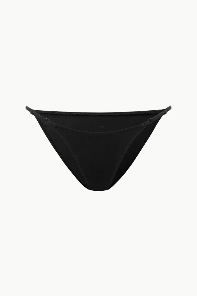 STAUD Bikinis Women STAUD SISLEY STRING BOTTOM BLACK STAUD Bikinis Women STAUD SISLEY STRING BOTTOM BLACK