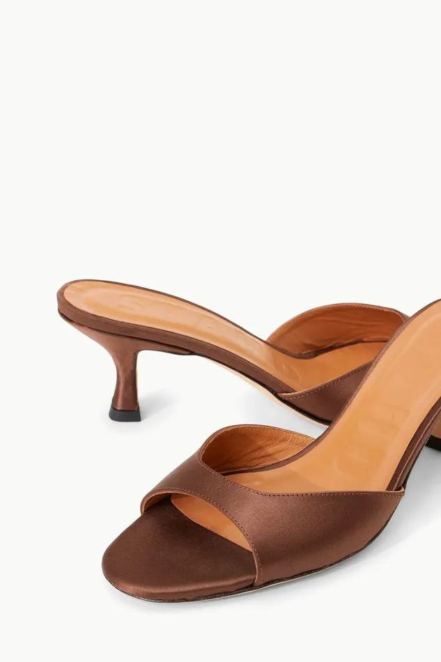 STAUD Bridal Women STAUD BRIGITTE MULE CLOVE SATIN STAUD Bridal Women STAUD BRIGITTE MULE CLOVE SATIN