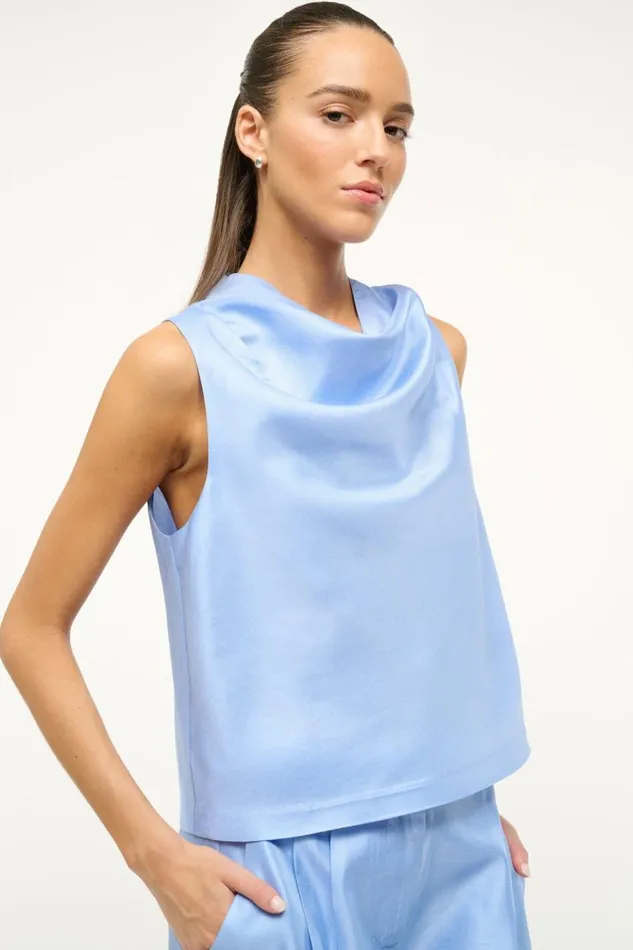 STAUD Bridal Women STAUD ROCHELLE TOP PERIWINKLE STAUD Bridal Women STAUD ROCHELLE TOP PERIWINKLE