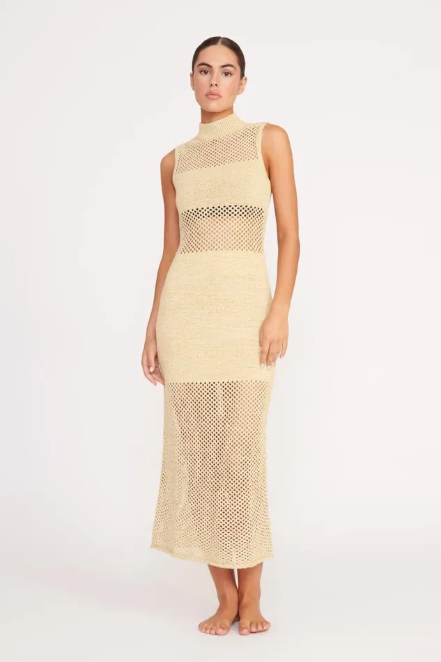 STAUD CoverUps Women STAUD ADAIR DRESS NATURAL