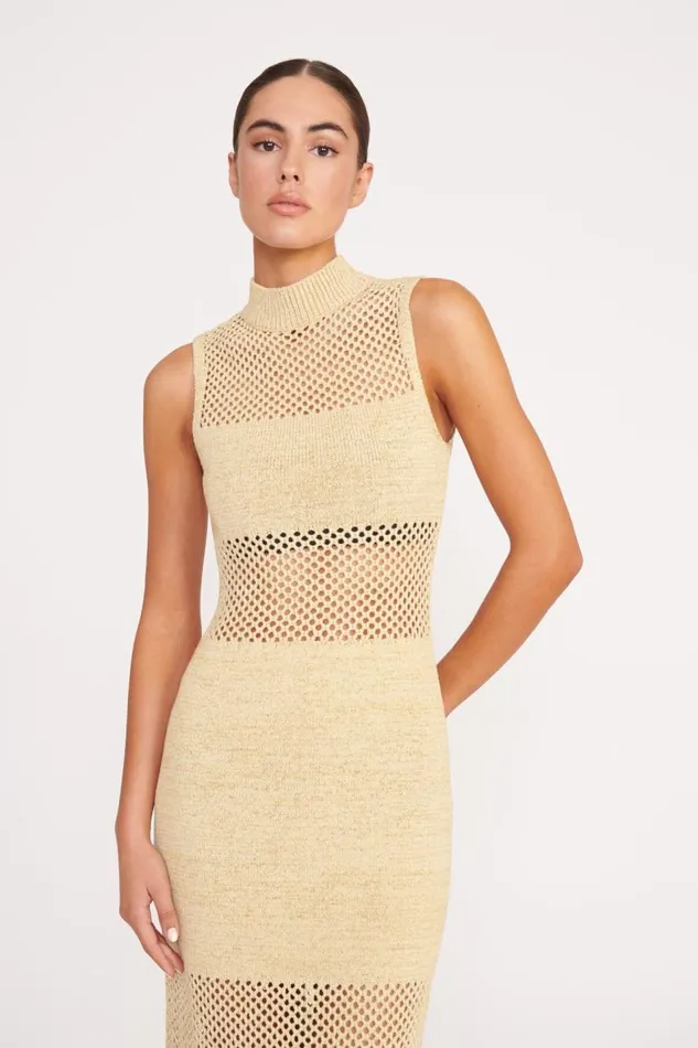 STAUD CoverUps Women STAUD ADAIR DRESS NATURAL STAUD CoverUps Women STAUD ADAIR DRESS NATURAL