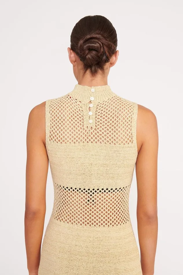 STAUD CoverUps Women STAUD ADAIR DRESS NATURAL STAUD CoverUps Women STAUD ADAIR DRESS NATURAL