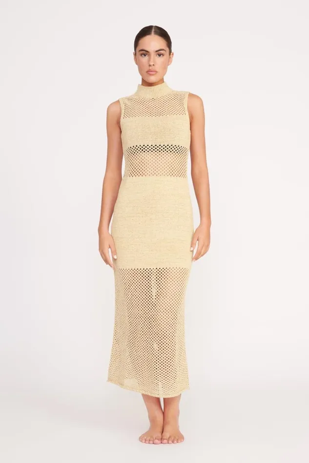 STAUD CoverUps Women STAUD ADAIR DRESS NATURAL STAUD CoverUps Women STAUD ADAIR DRESS NATURAL