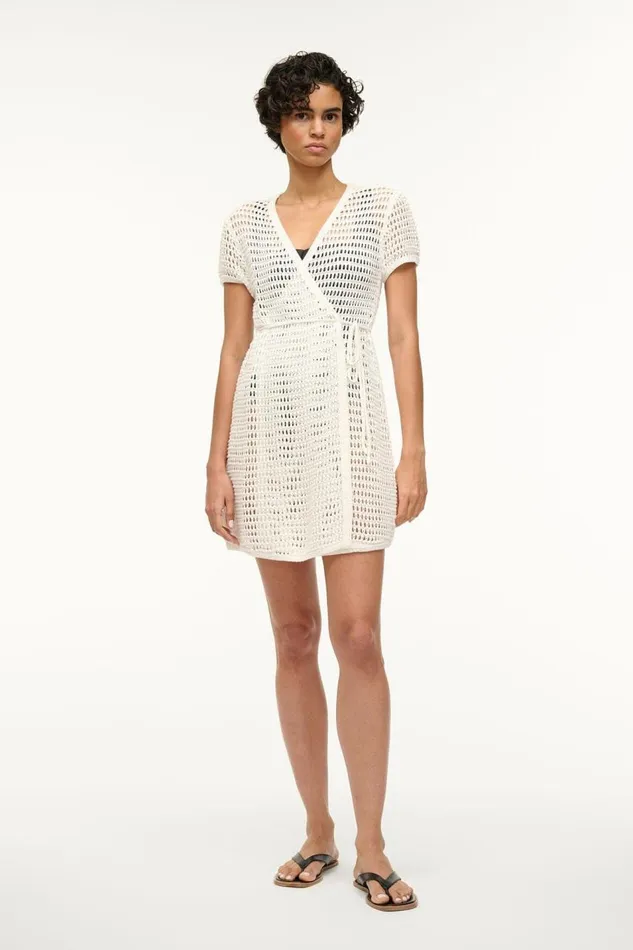 STAUD CoverUps Women STAUD SPRITZ DRESS IVORY