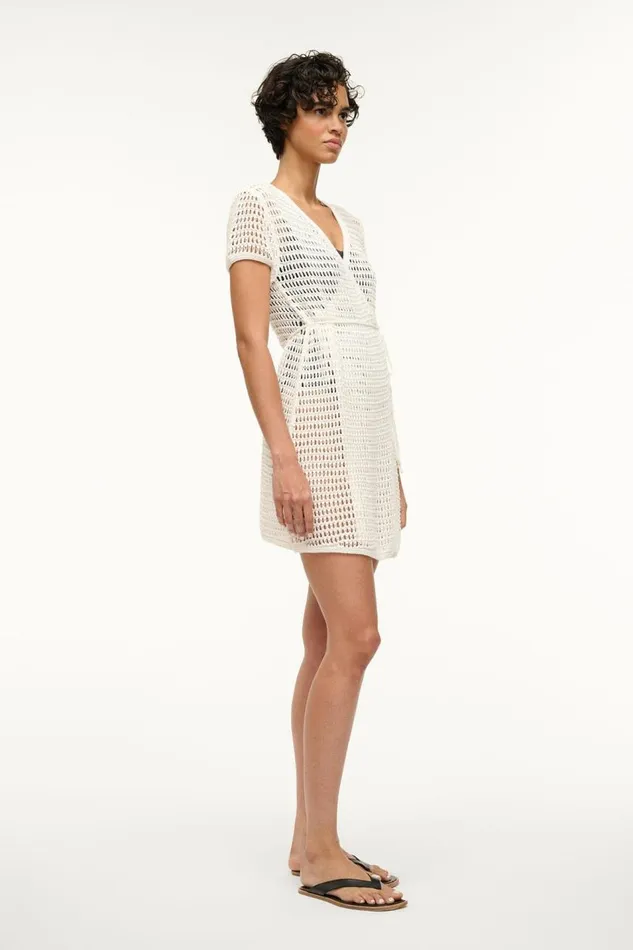 STAUD CoverUps Women STAUD SPRITZ DRESS IVORY STAUD CoverUps Women STAUD SPRITZ DRESS IVORY