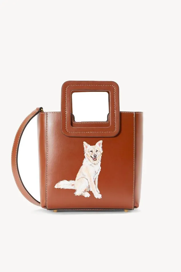 STAUD Custom Handbags Women STAUD CUSTOM MINI SHIRLEY LEATHER BAG TAN