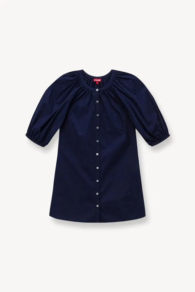 STAUD Dresses Women MINI VINCENT DRESS NAVY STAUD Dresses Women MINI VINCENT DRESS NAVY