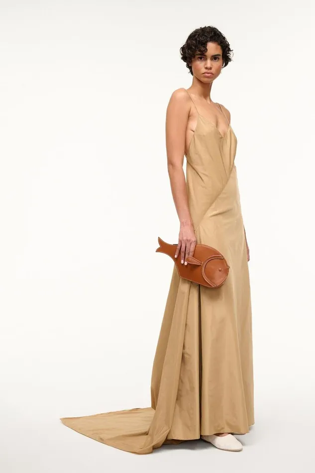 STAUD Dresses Women STAUD MAXI LEONARDO DRESS FAWN STAUD Dresses Women STAUD MAXI LEONARDO DRESS FAWN