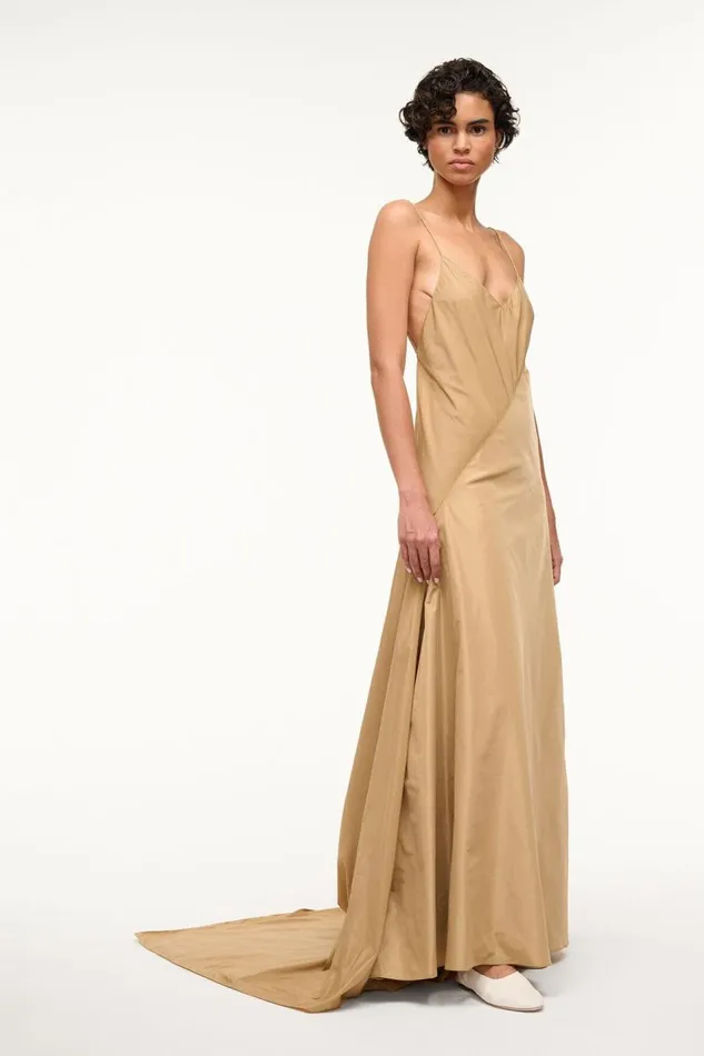 STAUD Dresses Women STAUD MAXI LEONARDO DRESS FAWN STAUD Dresses Women STAUD MAXI LEONARDO DRESS FAWN