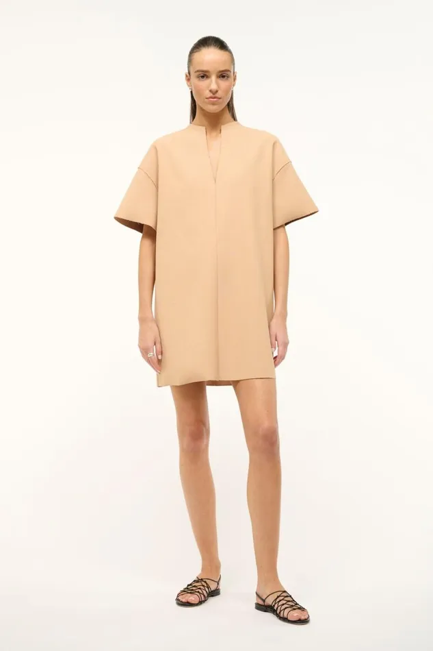 STAUD Dresses Women STAUD MINI AMIGONI DRESS FAWN