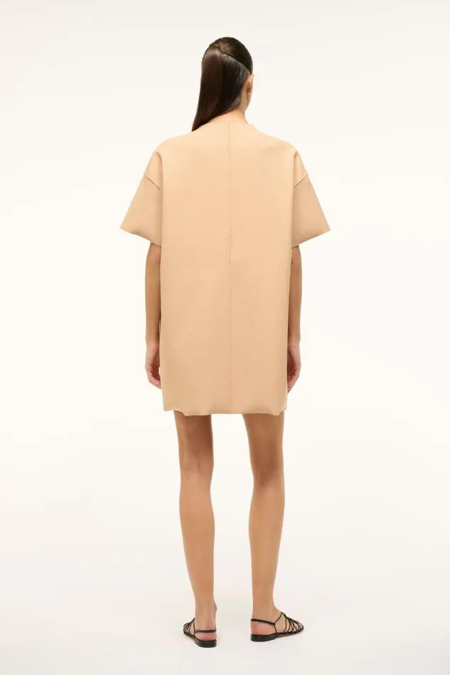 STAUD Dresses Women STAUD MINI AMIGONI DRESS FAWN STAUD Dresses Women STAUD MINI AMIGONI DRESS FAWN