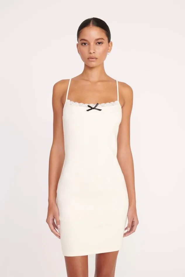 STAUD Dresses Women STAUD TESSA DRESS IVORY STAUD Dresses Women STAUD TESSA DRESS IVORY