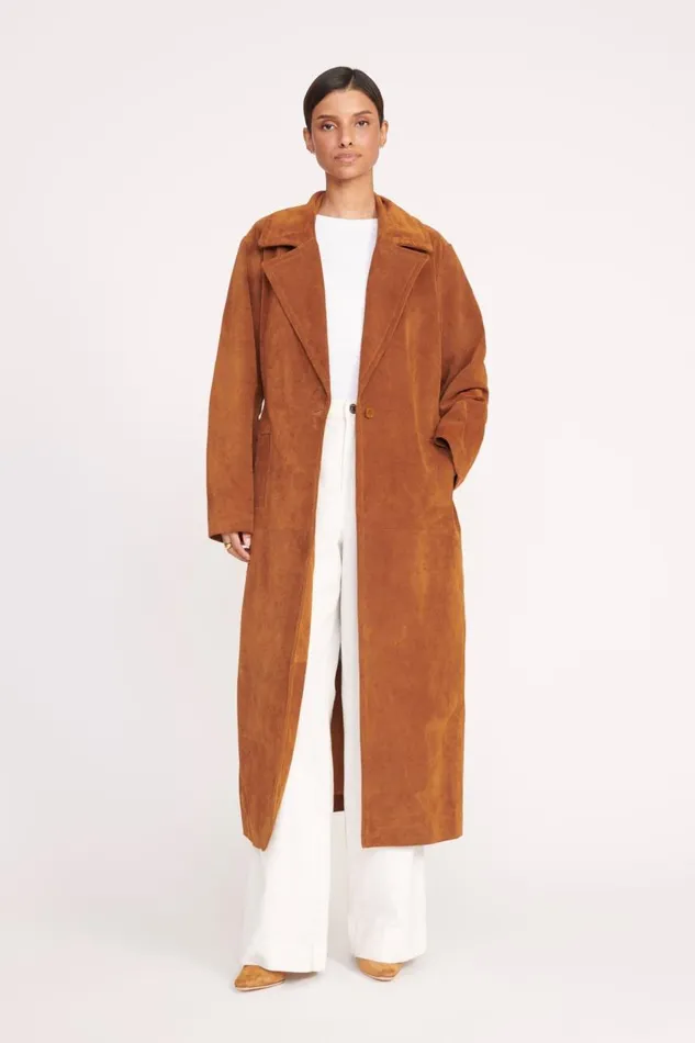 STAUD Outerwear and Jackets Women STAUD HOLDEN COAT TAN